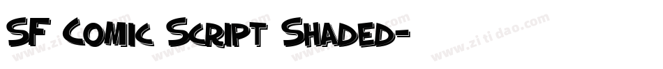 SF Comic Script Shaded字体转换